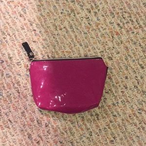 magenta lipstick case/makeup bag